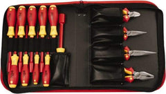 Wiha - 14 Piece Insulated Pliers, Cutters, Slotted & Nut Driver Hand Tool Set - Comes in Box - Apex Tool & Supply