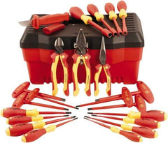 Wiha - 22 Piece Insulated Pliers, Slim Screwdrivers, Nut Driver & T-Handle Hand Tool Set - Comes in Box - Apex Tool & Supply