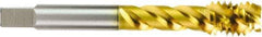 OSG - 1/2-13 UNC 3 Flute Semi-Bottoming Spiral Flute Tap - Powdered Metal, HR Finish, 4.33" OAL, Right Hand Flute, Right Hand Thread, H5, Series 335 - Apex Tool & Supply