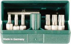 Wiha - 6 Piece, 1/4" Drive Screwdriver Torx Insert Bit Set - T8 to T30 Torx - Apex Tool & Supply