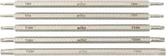 Wiha - 5 Piece, 1/4" Drive Screwdriver Tamperproof Bit Set - T6 to T40 Torx - Apex Tool & Supply