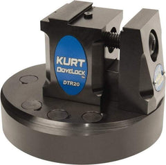 Kurt - 2" Jaw Width, 3-7/8" High x 5.38" Long x 5-3/8" Wide Dovetail Reversible Vise - For Use with 4 & 5 Axis Workholding Systems - Apex Tool & Supply