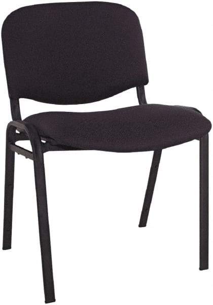 ALERA - Acrylic Black Stacking Chair - Black Frame, 19-3/4" Wide x 21" Deep x 30-3/8" High - Apex Tool & Supply