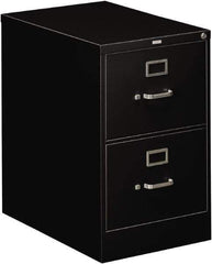 Hon - 18-1/4" Wide x 29" High x 26-1/2" Deep, 2 Drawer Vertical File - Steel, Black - Apex Tool & Supply