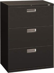 Hon - 30" Wide x 40.88" High x 19-1/4" Deep, 3 Drawer Roll-Out - Steel, Charcoal - Apex Tool & Supply