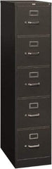 Hon - 15" Wide x 60" High x 26-1/2" Deep, 5 Drawer Vertical File - Steel, Charcoal - Apex Tool & Supply