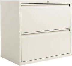 ALERA - 30" Wide x 28.38" High x 19-1/4" Deep, 2 Drawer Lateral File - Steel, Light Gray - Apex Tool & Supply
