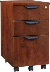ALERA - 15.88" Wide x 28.38" High x 20-1/2" Deep, 3 Drawer Pedestal - Woodgrain Laminate, Medium Cherry - Apex Tool & Supply