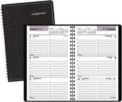 DayMinder - 26 Sheet, 4-7/8 x 8", Weekly Planner - Black - Apex Tool & Supply