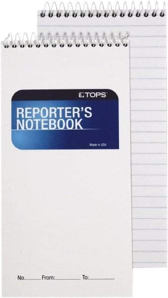TOPS - 70 Sheet, 4 x 8", Legal/Wide (Style) Reporter\x92s Notebook - White - Apex Tool & Supply