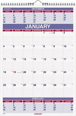 AT-A-GLANCE - 12 Sheet, 8-3/4 x 10", Wall Calendar - White - Apex Tool & Supply