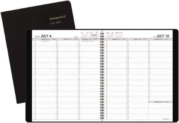 AT-A-GLANCE - 26 Sheet, 5-1/2 x 8-1/2", Accounting Book - Black - Apex Tool & Supply