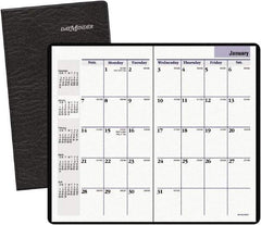 DayMinder - 24 Sheet, 8-1/8 x 10-7/8", Monthly Planner - Black - Apex Tool & Supply