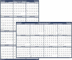 House of Doolittle - 1 Sheet, 4 x 6", Erasable Wall Planner - Blue & Gray - Apex Tool & Supply