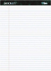 TOPS - 50 Sheet, 7-7/8 X 10", Legal/Wide (Style) Perforated Style Ruled Pads - White - Apex Tool & Supply