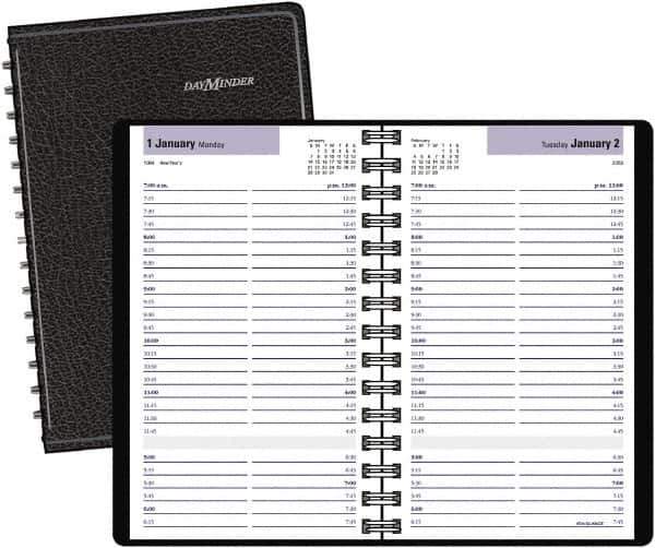 DayMinder - 312 Sheet, 11 x 17", Accounting Book - Black - Apex Tool & Supply