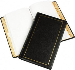 Wilson Jones - 250 Sheet, 12 x 27", Plain Minute Book - Black - Apex Tool & Supply