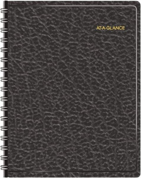 AT-A-GLANCE - 365 Sheet, 8-1/2 x 11", Appointment Book - Black - Apex Tool & Supply