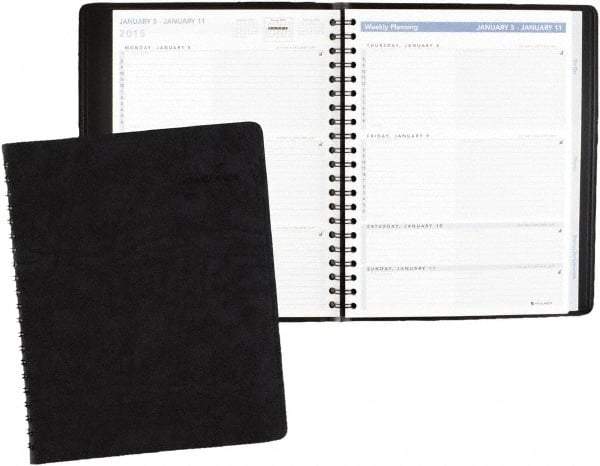 AT-A-GLANCE - 26 Sheet, 8-1/4 x 10-7/8", Appointment Book - Black - Apex Tool & Supply