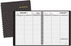 AT-A-GLANCE - 26 Sheet, 5 x 8", Weekly Planner - Black - Apex Tool & Supply