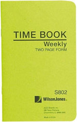 Wilson Jones - 36 Sheet, 4-1/8 x 6-3/4", Foreman\x92s Time Book - White - Apex Tool & Supply