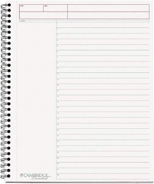 Cambridge - 80 Sheet, 8-1/2 x 11", Business Notebook - Black - Apex Tool & Supply
