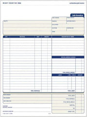 TOPS - 50 Sheet, 4-1/4 x 5-1/2", Invoice Book - Blue & White - Apex Tool & Supply