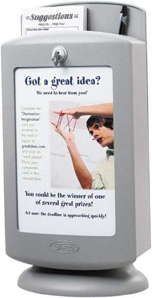 Safco - 10" Wide x 4" Deep x 65-1/2" High, 23 Compartments, Steel Magazine Rack - Gray, 9-1/8" Compartment Width x 3/4" Compartment Depth x 11-3/8" Compartment Height - Apex Tool & Supply