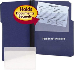 SMEAD - 5-9/16" Long x 9" Wide Label Holders Binder - Clear - Apex Tool & Supply