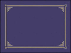 Geographic - 6 Piece Metallic Blue Document Holders-Certificate/Document - 9-3/4" High x 12-1/2" Wide - Apex Tool & Supply