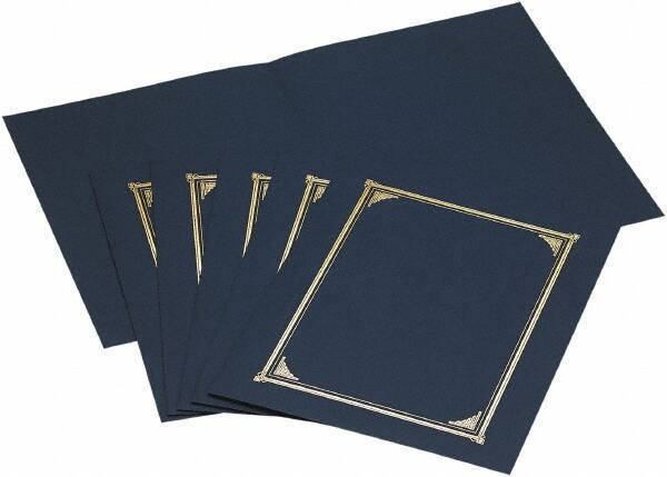 Geographic - 6 Piece Navy Blue Document Holders-Certificate/Document - 9-3/4" High x 12-1/2" Wide - Apex Tool & Supply