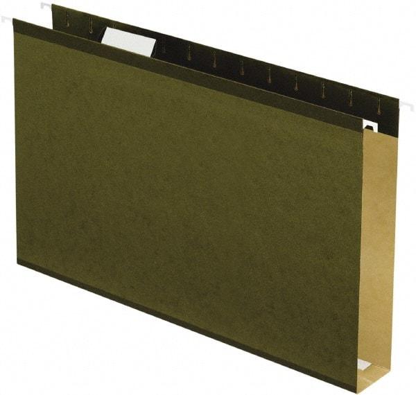 Pendaflex - 9-1/2 x 14-1/2", Legal, Standard Green, Hanging File Folder - 11 Point Stock, 1/5 Tab Cut Location - Apex Tool & Supply