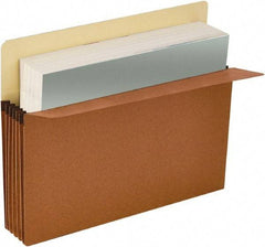 UNIVERSAL - 8-1/2 x 11", Letter Size, Redrope, 3-1/2" Expanding Wallet - Straight Tab Cut Location - Apex Tool & Supply