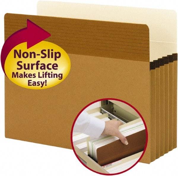 SMEAD - 8-1/2 x 11", Letter Size, Redrope, Pocket Folders - Straight Tab Cut Location - Apex Tool & Supply