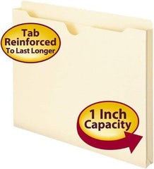 SMEAD - 8-1/2 x 11", Letter Size, Manila, File Jacket - 11 Point Stock, Straight Tab Cut Location - Apex Tool & Supply