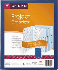 SMEAD - 8-1/2 x 11", Letter Size, Navy Blue, Expansion Folders - 1/3 Tab Cut Location - Apex Tool & Supply