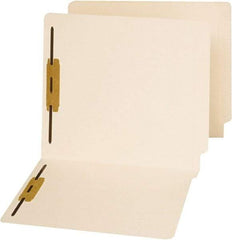 UNIVERSAL - 8-1/2 x 11", Letter Size, Manila, File Folders with End Tab - 11 Point Stock, Straight Tab Cut Location - Apex Tool & Supply