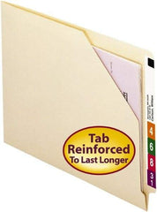 SMEAD - 8-1/2 x 11", Letter Size, Manila, File Jacket - 11 Point Stock, Straight Tab Cut Location - Apex Tool & Supply