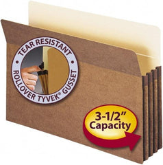SMEAD - 9-1/2 x 14-1/2", Legal, Redrope, Expansion Folders - 11 Point Stock, Straight Tab Cut Location - Apex Tool & Supply