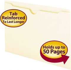 SMEAD - 9-1/2 x 14-1/2", Legal, Manila, File Jacket - 11 Point Stock, Straight Tab Cut Location - Apex Tool & Supply