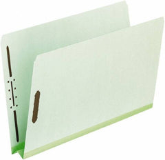 Pendaflex - 8-1/2 x 11", Letter Size, Green, Classification Folders with Top Tab Fastener - 25 Point Stock, Straight Tab Cut Location - Apex Tool & Supply