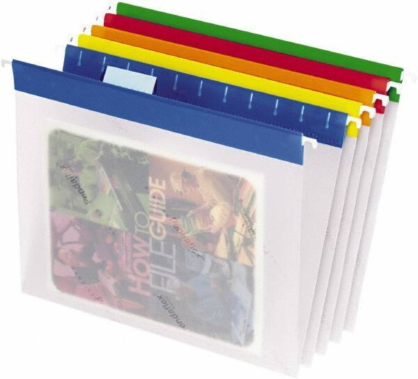 Pendaflex - 8-1/2 x 11", Letter Size, Assorted Colors, Hanging File Folder - 1/5 Tab Cut Location - Apex Tool & Supply