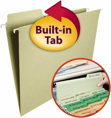 SMEAD - 8-1/2 x 11", Letter Size, Moss, Hanging File Folder - 11 Point Stock, 1/3 Tab Cut Location - Apex Tool & Supply