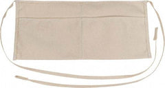 Proto - 28 to 52" Waist Apron - 2 Pocket, 6" Wide, Off White, Polyester - Apex Tool & Supply