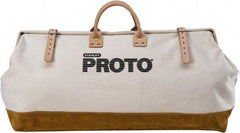 Proto - 1 Pocket Polyester/Leather Tool Bag - 17" Wide x 27" Deep x 12" High - Apex Tool & Supply