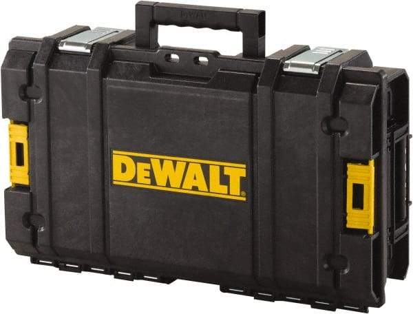 DeWALT - 1 Piece, Black Suitcase - 13-1/4" Deep x 6-1/4" High x 21-3/4" Wide, Storage Pockets, (4) Deep Large Cups - Apex Tool & Supply
