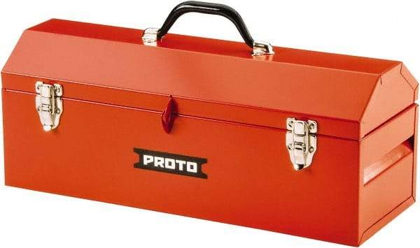 Proto - Hip-Roof Tool Box - 19" Wide x 7" Deep x 7" High, Steel, Safety Red - Apex Tool & Supply