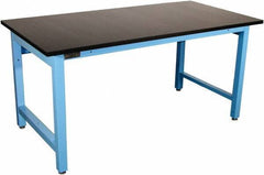 Proline - 72 Wide x 36" Deep x 36" High, Epoxy Resin Workbench - Adjustable Height Legs, Light Blue - Apex Tool & Supply
