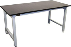 Proline - 72 Wide x 36" Deep x 36" High, Epoxy Resin Workbench - Adjustable Height Legs, Light Gray - Apex Tool & Supply