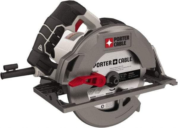 Porter-Cable - 15 Amps, 7-1/4" Blade Diam, 5,500 RPM, Electric Circular Saw - 120 Volts, 8' Cord Length, 5/8" Arbor Hole, Right Blade - Apex Tool & Supply